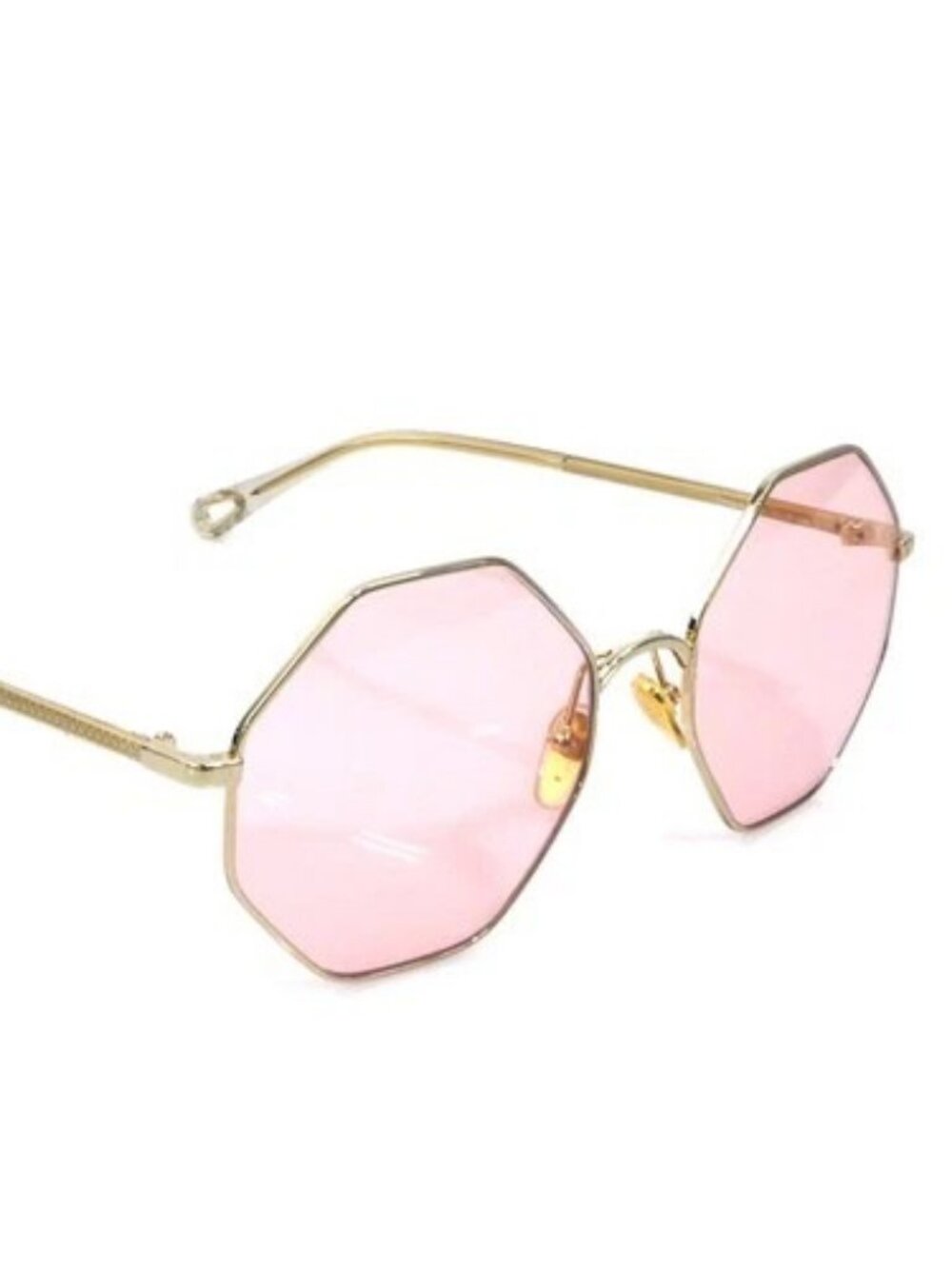 Auth Chloe Sunglasses Gold/Pink Metal - 56667i